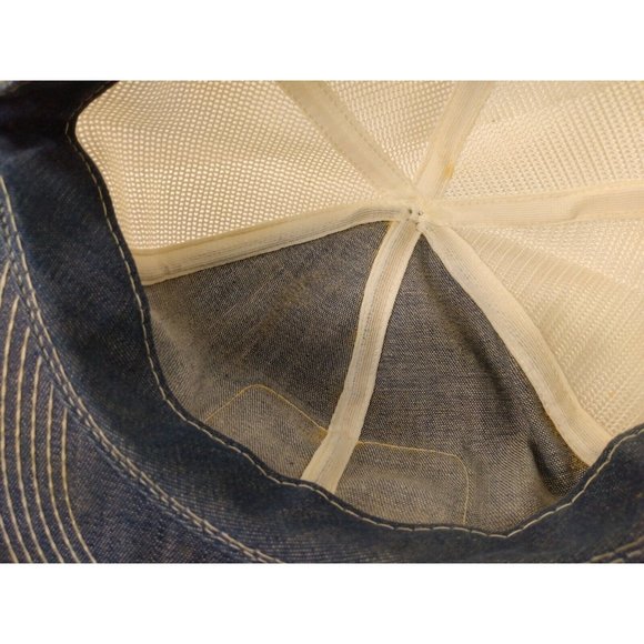 ELANCO TREFLAN K-Brand Denim Cap Trucker Hat Snapback Baseball Vintage 80s - Picture 8 of 9